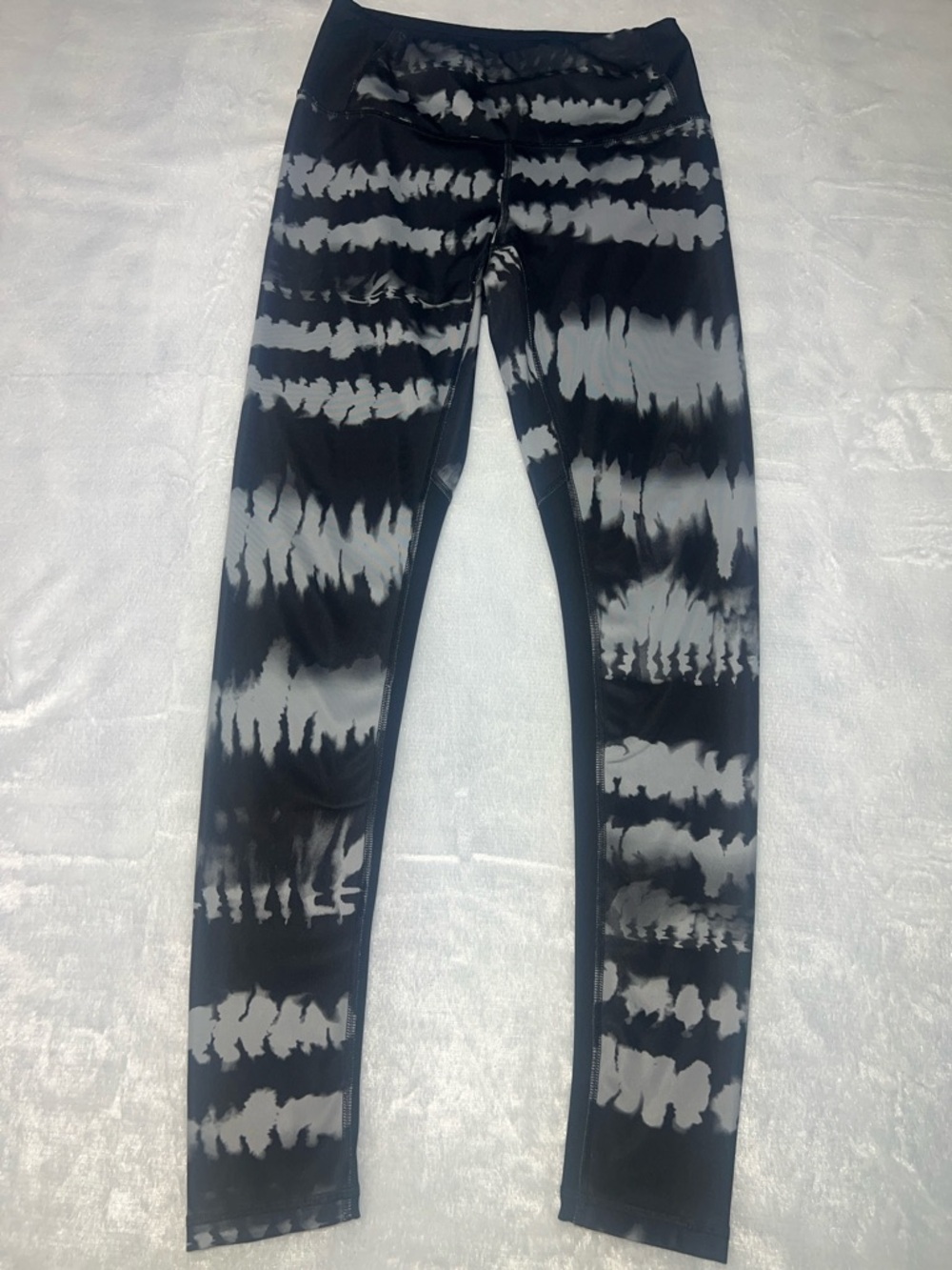 Lucy Black and Charcoal Tie-Dye Leggings